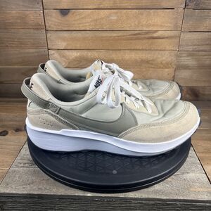 Nike Waffle Debut Casual Sneakers Shoes Mens Sz 9.5 Light Stone/Olive DH9522-102